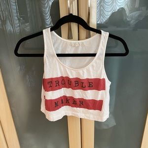 Forever21 “Trouble Maker” Cropped Tank Size S